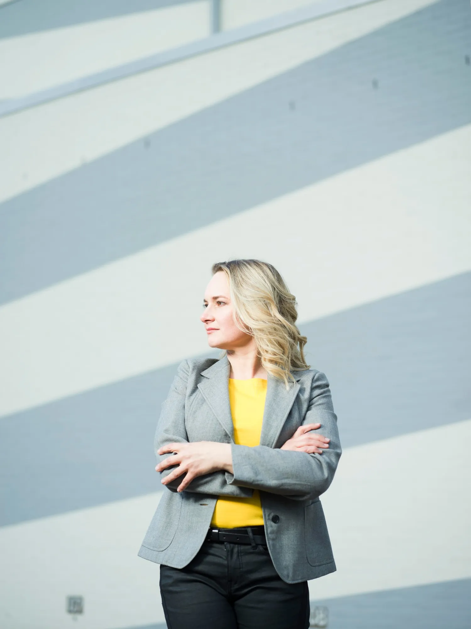Portrait, grey jacket